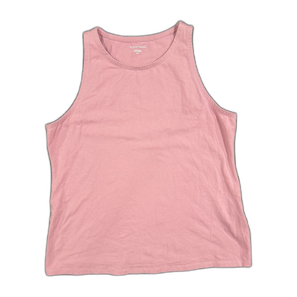 Eileen Fisher Womens Organic Cotton Stretch Tank Top Dusty Pink M NWOT